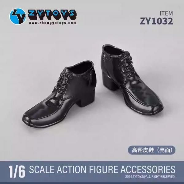 送料無料 1/6 ZYTOYS ZY1031/32/33/40 レザーシューズ男性マンズ革風