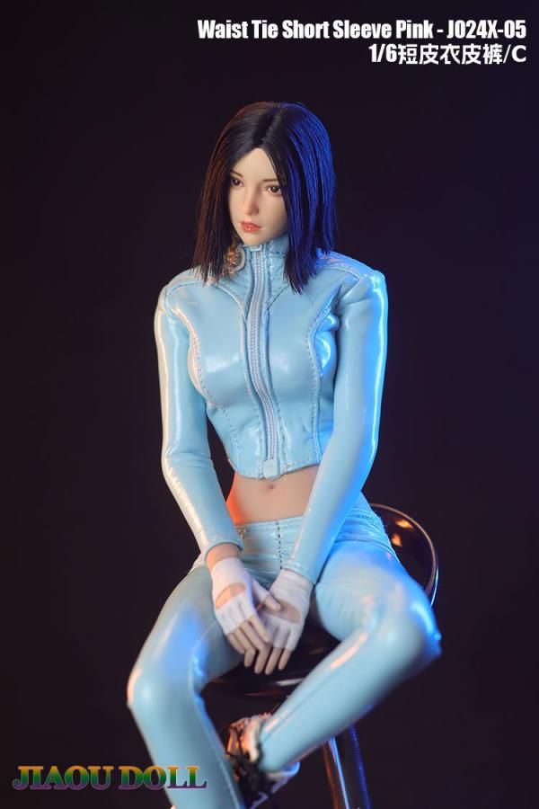 送料無料 1/6 JO24X-04 革風美人女性セクシレザージャケットと