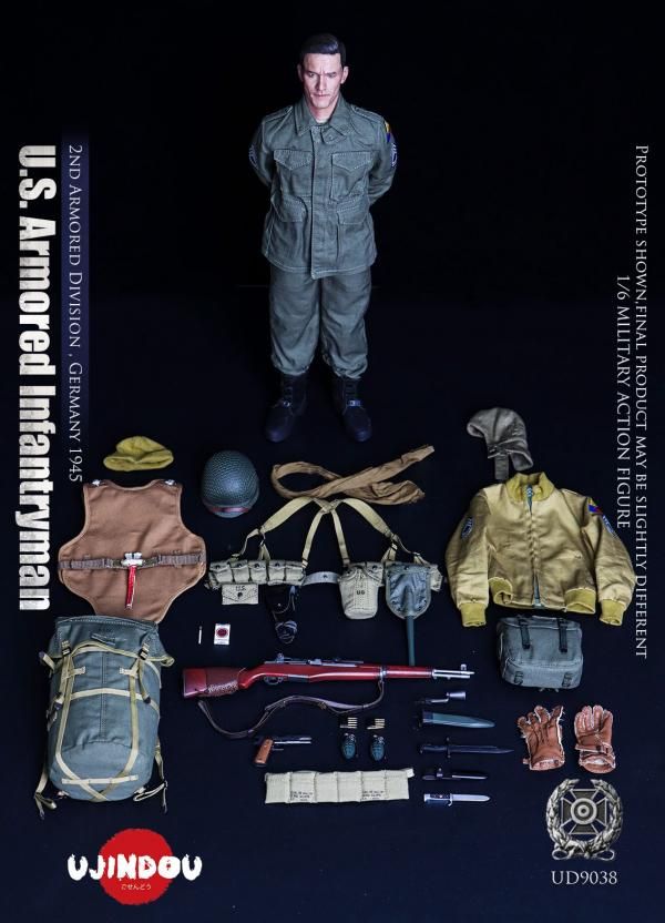 送料無料 1/6 UJINDOU UD9038 第二次世界大戦 米軍装甲歩兵第2