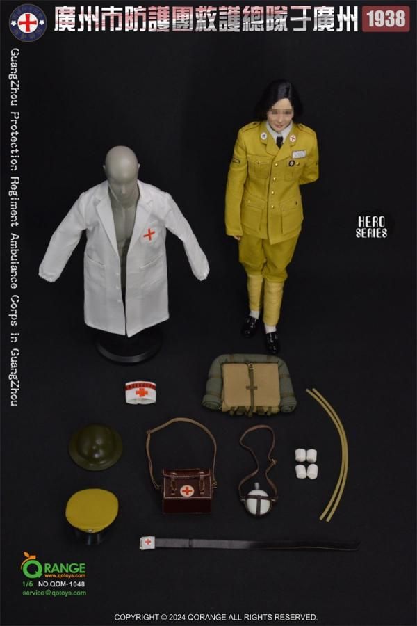 送料無料 1/6 QORANGE QOTOYS QOM-1048 1938 中国広州 軍医救助隊 女性