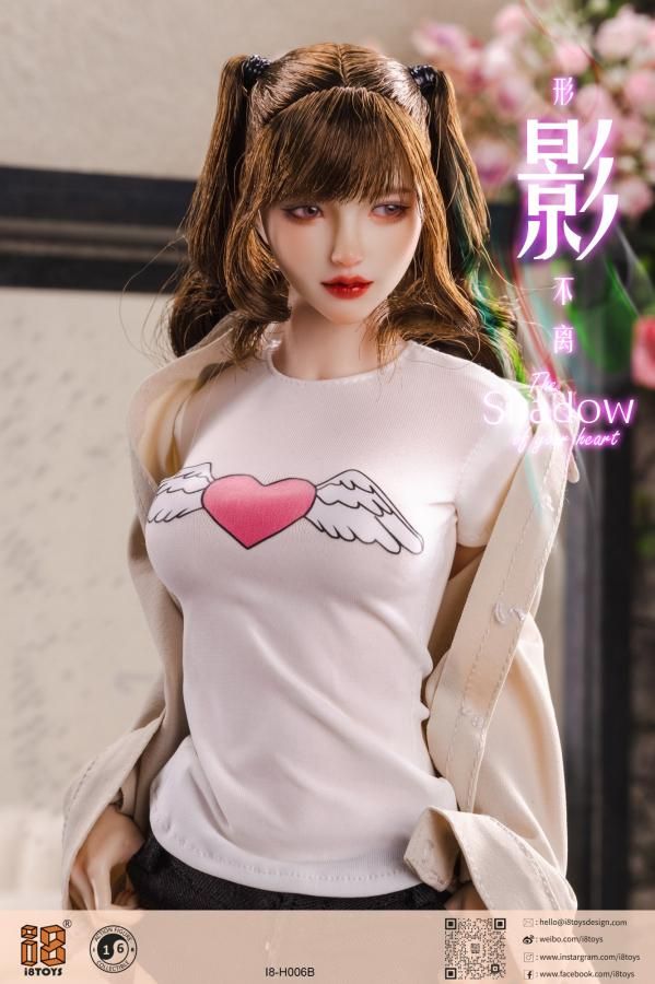 送料無料 1/6 i8TOYS I8-H006C-B 美人女性Tシャツとコートと黒ショート