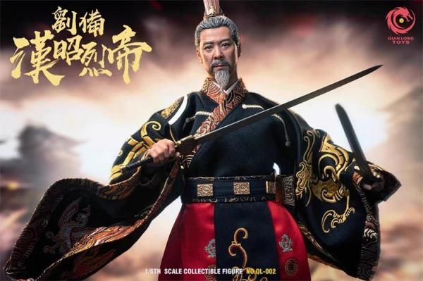 送料無料 1/6 QIANLONG TOYS QL-002 三国志漢昭烈 皇帝 劉備刺繍