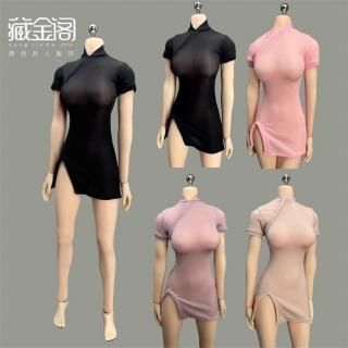 <img class='new_mark_img1' src='https://img.shop-pro.jp/img/new/icons1.gif' style='border:none;display:inline;margin:0px;padding:0px;width:auto;' />送料無料 1/6 CJG 美人女性ファション セクシーショットチャイナドレス服