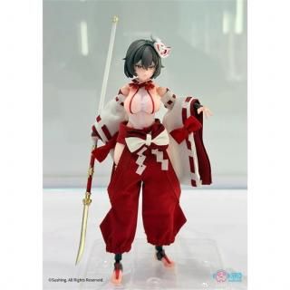 <img class='new_mark_img1' src='https://img.shop-pro.jp/img/new/icons1.gif' style='border:none;display:inline;margin:0px;padding:0px;width:auto;' />先行予約 価格未定 送料無料 1/12 Sushing  戦闘巫女 上藤キキョウ アジアン美人女性フルセット