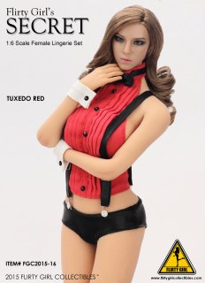 1/6 Flirty Girl SECRET FGC2015-16 RED  Tuxedo Lingerie Character ͥɡ󥸥꡼إå åå