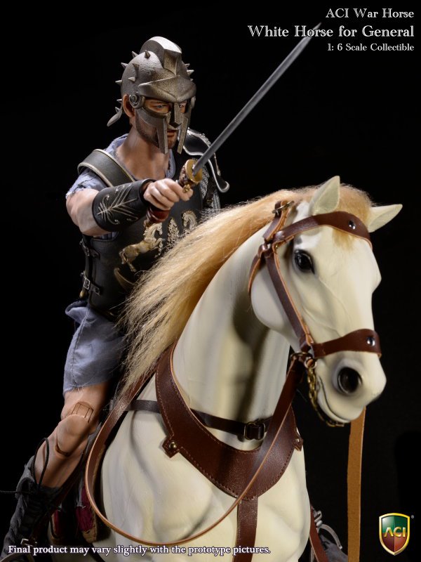 1/6 ACI Toys War Horse H04 将軍専用 軍馬戦馬 ホワイトホース 白馬