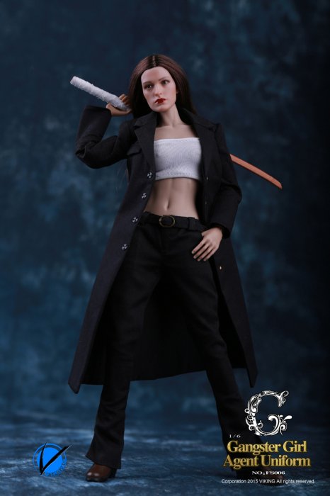 発売済み1/6 1/6 VIKING FS006 ギャングスター ガール エージェント ユニフォーム ブラック ドール用衣装服セット - 1/6フィギュアの通販、予約なら  トイザキュート Since 2008