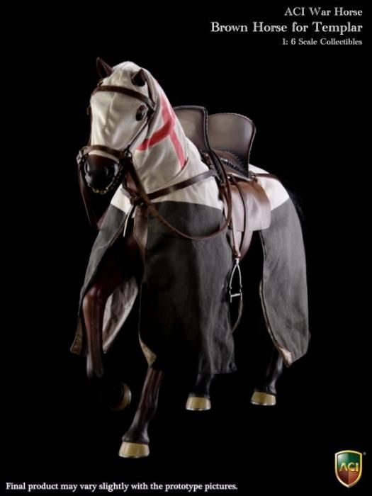 1/6 ACI Toys War Horse H02 テンプル騎士団 騎馬戦馬 ブラウン