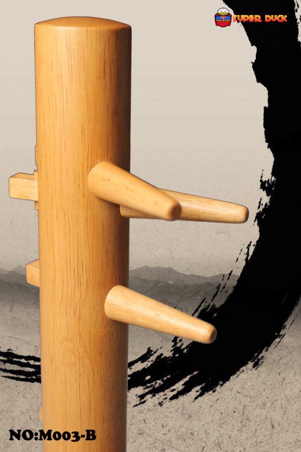 詠春拳で使用！ 簡易式壁掛型木人椿 カンフー鍛錬具☆ - スポーツ別