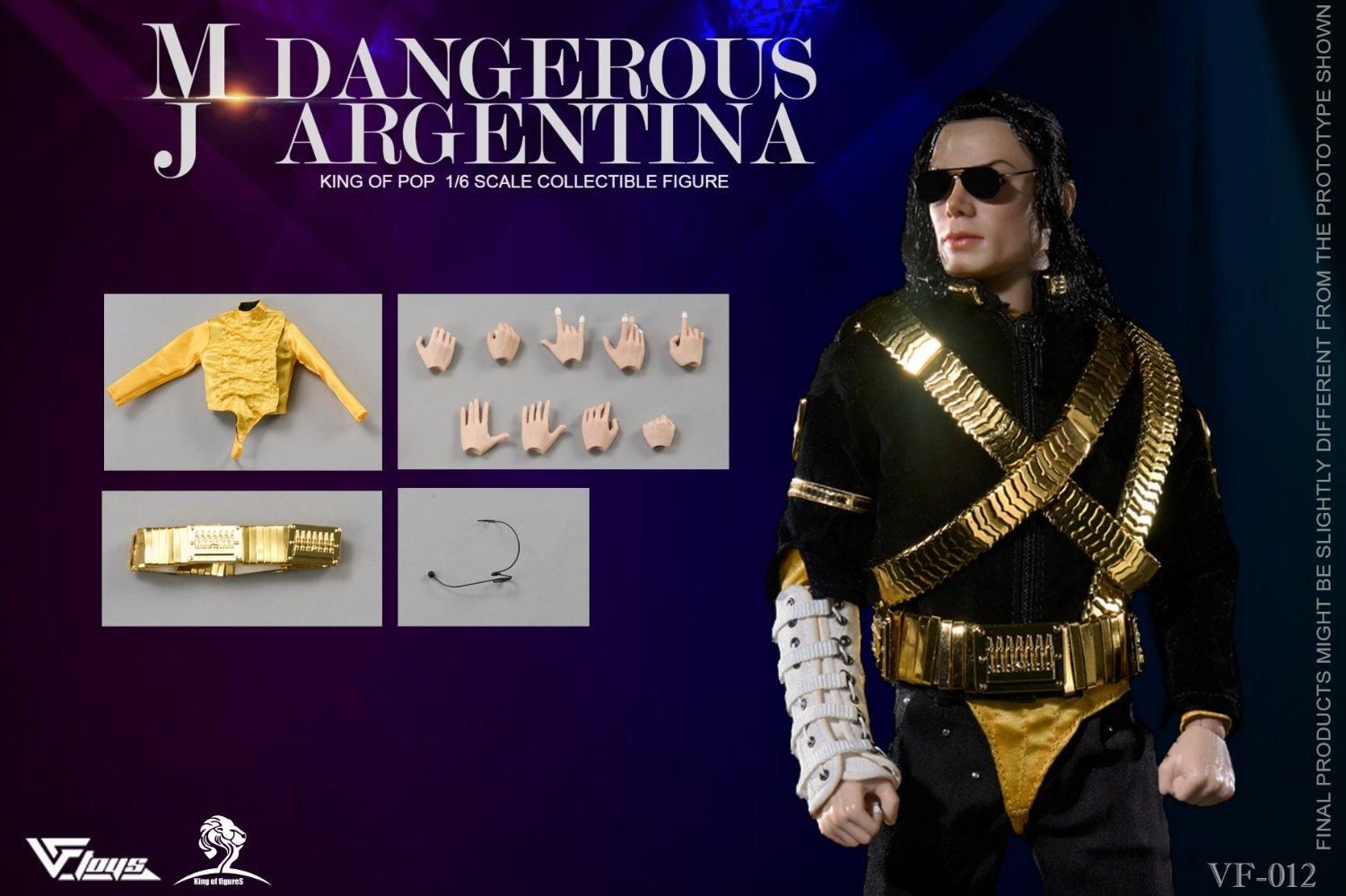予約 送料無料 1/6 VFTOYS King of Figure VF-012 MJ ジャクソン DANGEROUS ARGENTINA 欧米男性フルセット