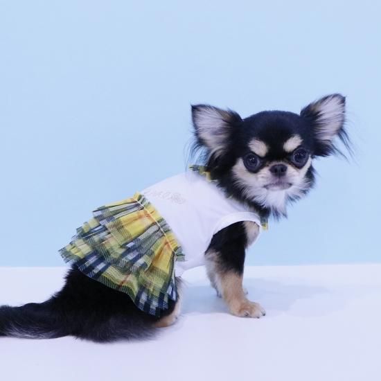 COOLタータンチェックワンピース - ドッグウェア・犬服の通販のene☆