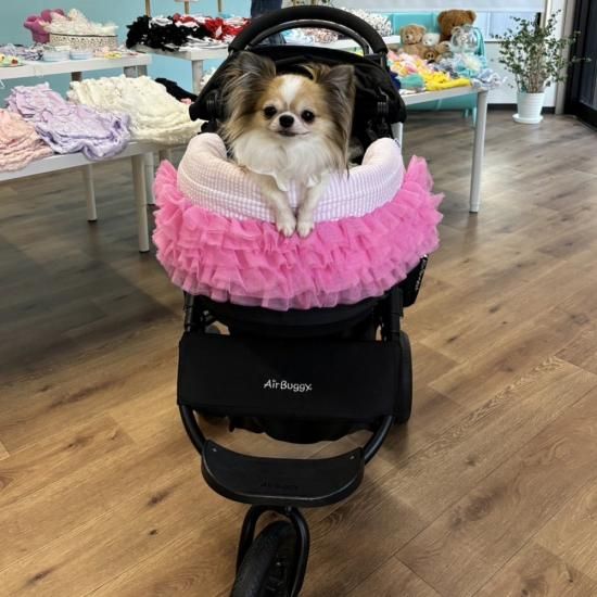 カート用ティアードフリルクッション ene カート用ティアードフリルクッション - ドッグウェア・犬服の