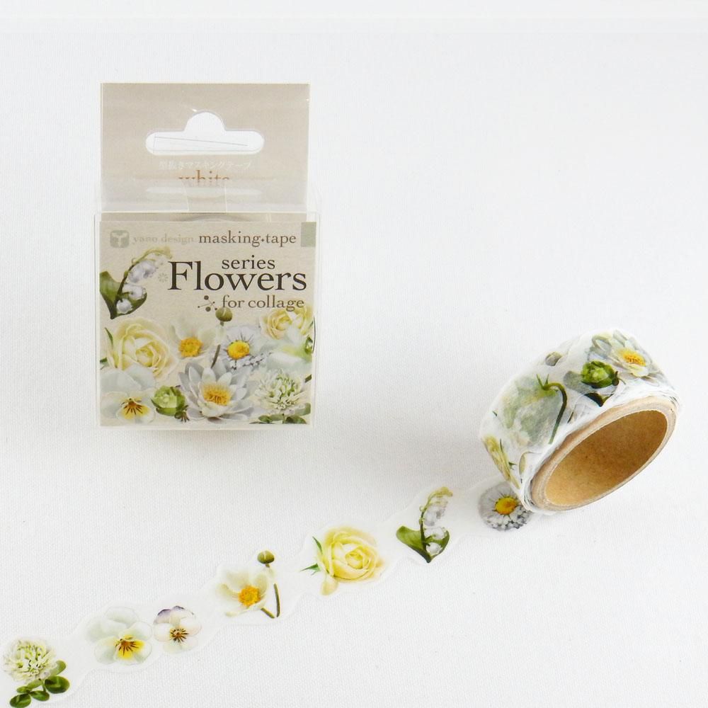 Yano Design 型抜きマスキングテープ Series Flowers For Collage White マスキングテープ Roundtop ラウンドトップ オンラインショップ Yano Design 型抜きマスキングテープ Series Flowers For Collage White マスキングテープ Roundtop ラウンドトップ オンラインショップ