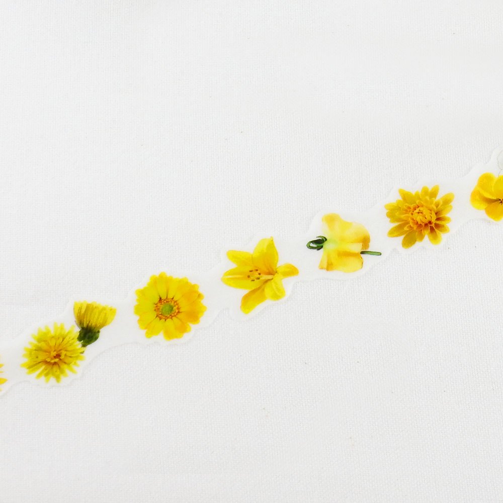 yano design - 型抜きマスキングテープ series Flowers for collage / yellow