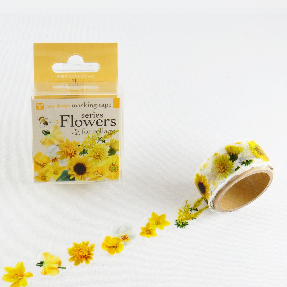 yano design - 型抜きマスキングテープ series Flowers for collage / yellow