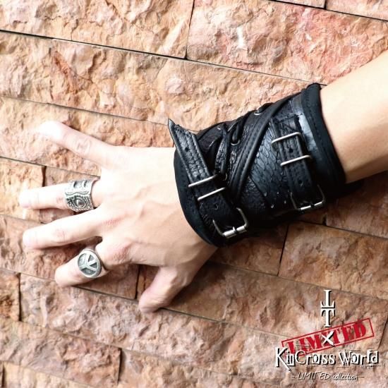 TT×KinCrossWorld リメイクレザーブレスレット TT×KinCrossWorld Leather Custom Bracelet - KinCrossWorld