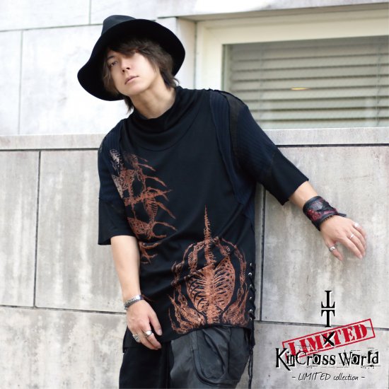 【8/4 22:00～販売開始】 TT×KinCrossWorld Leather Custom Big T-Shirt【LIMITED