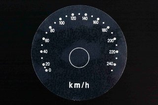 32-0-p Z/KZマイルメーター用km/hステッカー