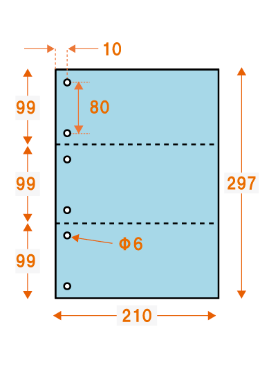 A4 ミシン目入り用紙 Ａ4 3分割 6穴 2500枚～25000枚 安い通販 icqn.de