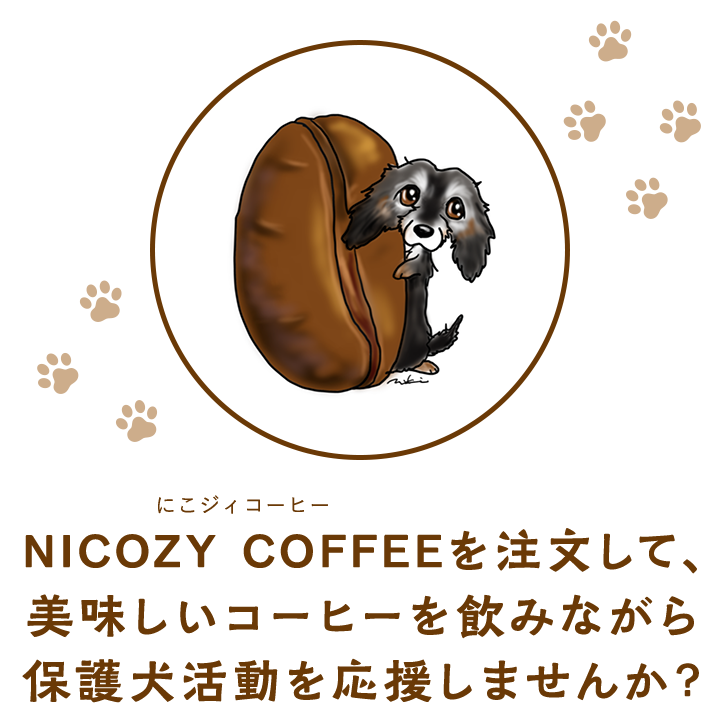 NICOZY COFFEEを注文して、美味しいコーヒーを飲みながら保護犬活動を応援しませんか？