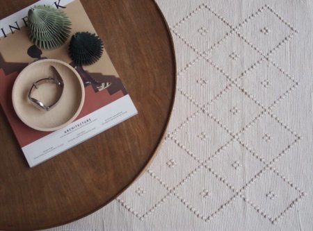 mikanu cotton medium rug (4 dot) Light moca sentosence限定color