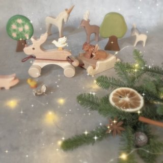 <img class='new_mark_img1' src='https://img.shop-pro.jp/img/new/icons14.gif' style='border:none;display:inline;margin:0px;padding:0px;width:auto;' />Christmas☆彡　Wood Reindeer & sled