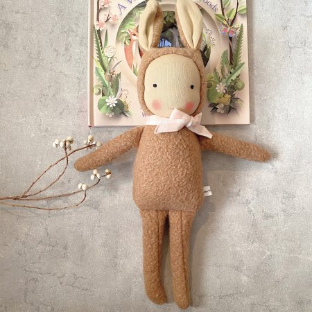 LITTLE KIN STUDIO doll BUNNY with ribbon tie(special edition