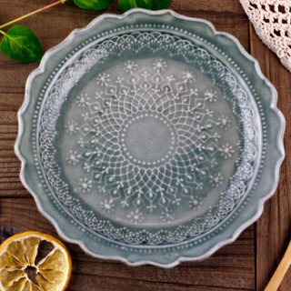 <img class='new_mark_img1' src='https://img.shop-pro.jp/img/new/icons14.gif' style='border:none;display:inline;margin:0px;padding:0px;width:auto;' />ͽλ French lace plate  GRAYʣ̡