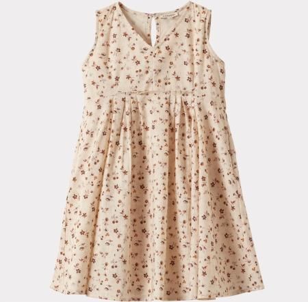 CARAMEL vintage floral print ワンピース　3y LILI et NENE キッズ CARAMEL 2023SS KIDS WOVEN DRESS