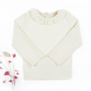 <img class='new_mark_img1' src='https://img.shop-pro.jp/img/new/icons14.gif' style='border:none;display:inline;margin:0px;padding:0px;width:auto;' />OLYMPE Ruffle Top with collar  Anti Uv ))creme)