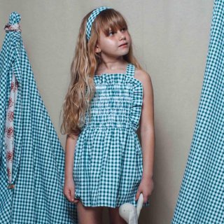 <img class='new_mark_img1' src='https://img.shop-pro.jp/img/new/icons20.gif' style='border:none;display:inline;margin:0px;padding:0px;width:auto;' />SALELAST !  Green Check overall pinfore dress FROM SPAIN 