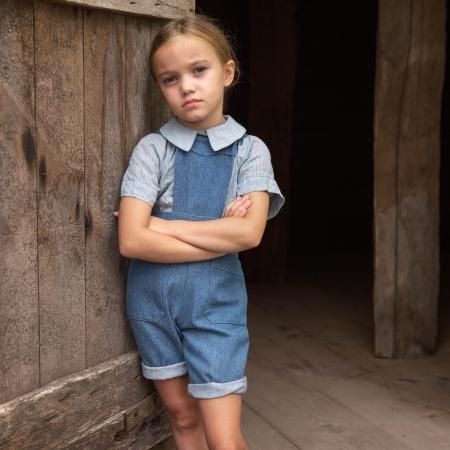 キッズ服女の子用(90cm~)soor ploom Charlie Shortall Denim