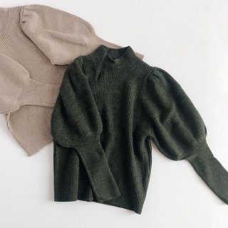 <img class='new_mark_img1' src='https://img.shop-pro.jp/img/new/icons20.gif' style='border:none;display:inline;margin:0px;padding:0px;width:auto;' />SALE!!30%   Puff Sleeved sweater (green)