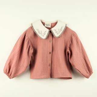 <img class='new_mark_img1' src='https://img.shop-pro.jp/img/new/icons20.gif' style='border:none;display:inline;margin:0px;padding:0px;width:auto;' />SALE 30% ！！！ Popelin  AntiquePink  Blouse  Embroidary neckline 