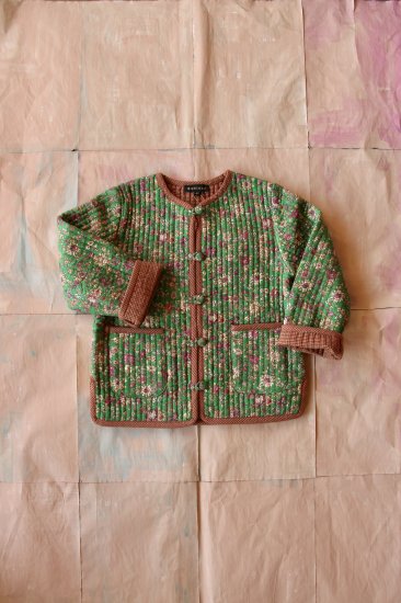 Bonjour diary Reversible quilted jacket ( small pink flower