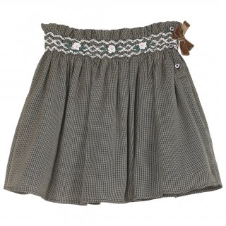 <img class='new_mark_img1' src='https://img.shop-pro.jp/img/new/icons14.gif' style='border:none;display:inline;margin:0px;padding:0px;width:auto;' />EMILE ET IDA　T078　embroidery PUCE　SKIRT(brown check)