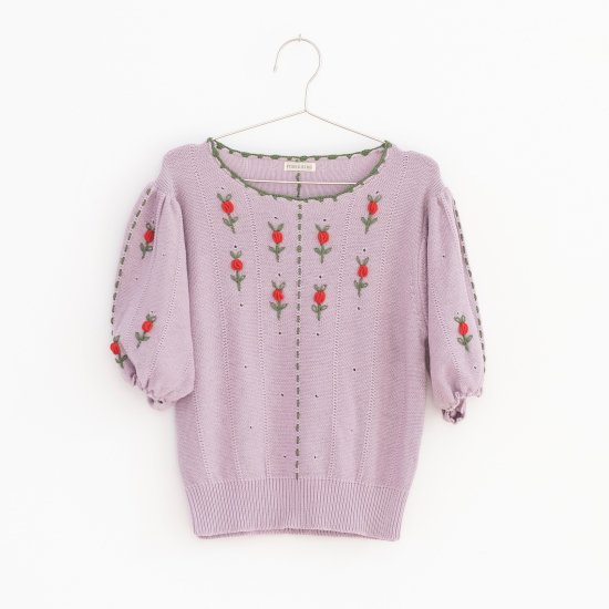 SALE!!! Fish &kids FLOWER BALLOON SLEEVE TOP (LILAC） - SEN_TO_SENCE