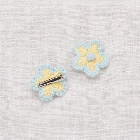 ☆MISHA & PUFF Medium flower clip set (steel blue) - SEN_TO_SENCE