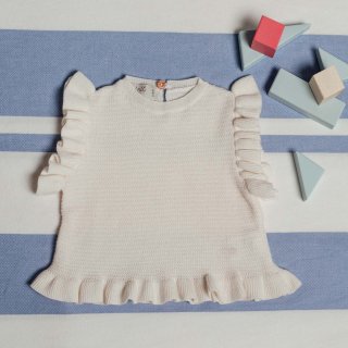 <img class='new_mark_img1' src='https://img.shop-pro.jp/img/new/icons20.gif' style='border:none;display:inline;margin:0px;padding:0px;width:auto;' />SALE！White ruffle  top   FROM SPAIN  