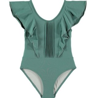 <img class='new_mark_img1' src='https://img.shop-pro.jp/img/new/icons14.gif' style='border:none;display:inline;margin:0px;padding:0px;width:auto;' />Pleated Swimsuit   From Spain (Green tea  Lycra)