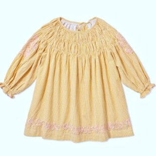 <img class='new_mark_img1' src='https://img.shop-pro.jp/img/new/icons14.gif' style='border:none;display:inline;margin:0px;padding:0px;width:auto;' />Tulip dress Tiny CHEX  (hand embroidary  ) from USA 