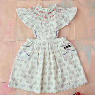 <img class='new_mark_img1' src='https://img.shop-pro.jp/img/new/icons14.gif' style='border:none;display:inline;margin:0px;padding:0px;width:auto;' />LAST 1!!Bonjour diary Reina apron dress (small pastel  floral print) 2y