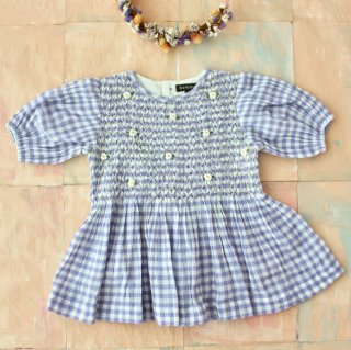 <img class='new_mark_img1' src='https://img.shop-pro.jp/img/new/icons14.gif' style='border:none;display:inline;margin:0px;padding:0px;width:auto;' />Bonjour diary handsmock blouse( violet gingam   )  2y~12y