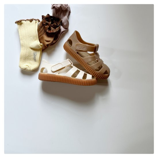 Igor　Kids sandals NICO CARAMELO (TAUPE)(MARFI ivory)ベルクロタイプ - SEN_TO_SENCE