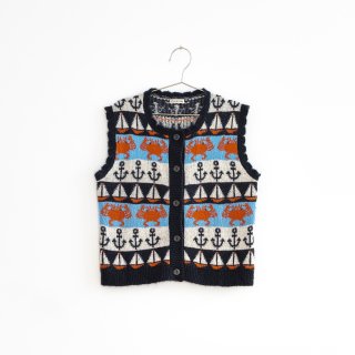 <img class='new_mark_img1' src='https://img.shop-pro.jp/img/new/icons14.gif' style='border:none;display:inline;margin:0px;padding:0px;width:auto;' />LAST 1！Fish &kids  Sailor knitted Gilet 