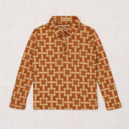 追加販売！！MISHA & PUFF Longsleeve Polo (Acorn railroad)※8y