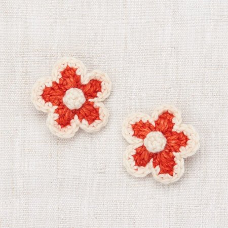 追加販売！LAST 1！MISHA & PUFF Medium Flower Clip Set (red flame