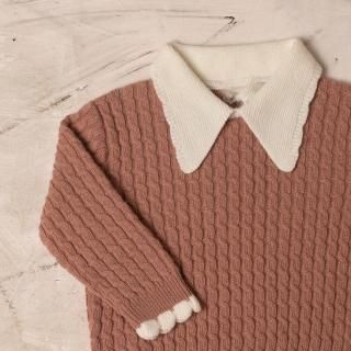 <img class='new_mark_img1' src='https://img.shop-pro.jp/img/new/icons14.gif' style='border:none;display:inline;margin:0px;padding:0px;width:auto;' /> Vneck collar   knitted Sweater FROM SPAIN (warmpink)
