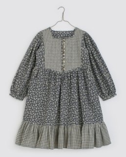 <img class='new_mark_img1' src='https://img.shop-pro.jp/img/new/icons14.gif' style='border:none;display:inline;margin:0px;padding:0px;width:auto;' />LAST 1 Little cottons HEATHER   dress (forget me not floral/check  cove blue)