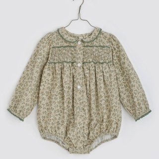 <img class='new_mark_img1' src='https://img.shop-pro.jp/img/new/icons14.gif' style='border:none;display:inline;margin:0px;padding:0px;width:auto;' />Little cottons  EMILIE  smocked Romper (hedgerow floral cord in laurel)ǥǺ